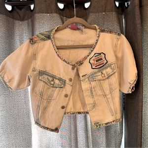 Vintage 80s Jean crop top jacket
